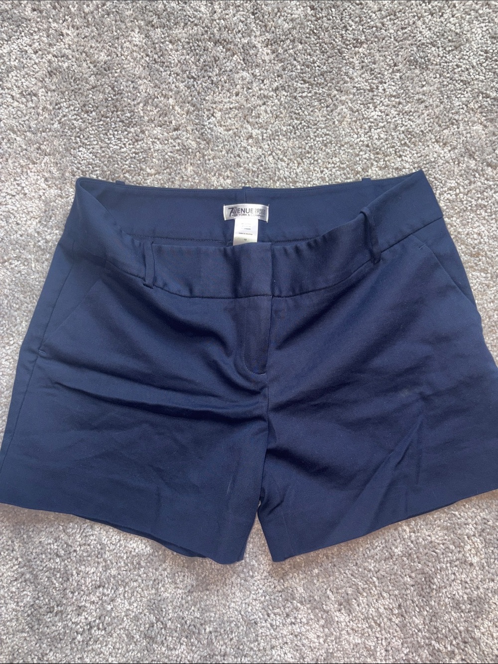 7th Avenue Design Studio Navy Cotton-Blend Women’s Shorts